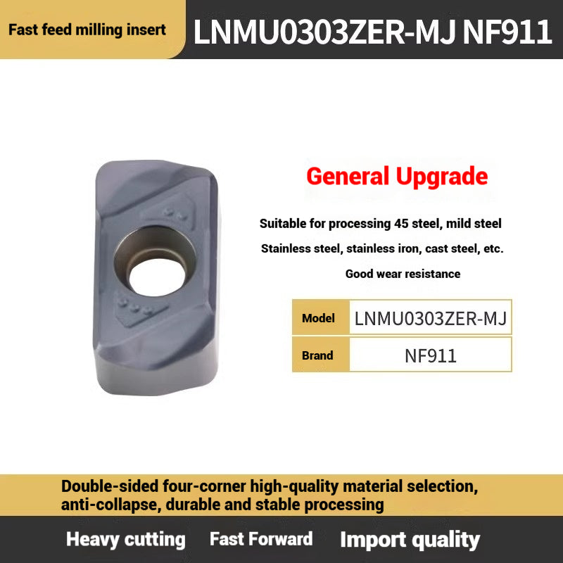 1113-EXN03R fast feed milling cutter disk Toshiba double-sided open roughness internal coolant water discharge milling cutter disk LNMU0303 milling cutter blade Shandong Denso Pricision Tools Co.,Ltd.